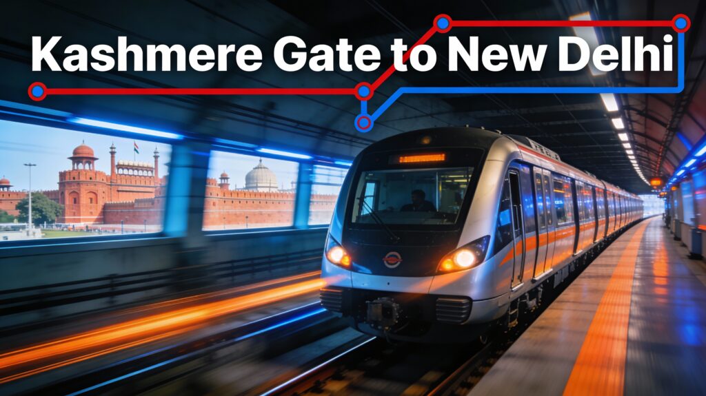 Kashmere Gate to New Delhi Metro