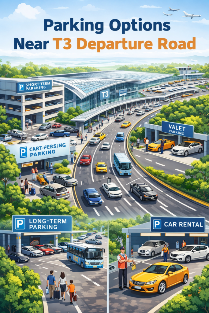 Parking Options Near T3 Departure Road