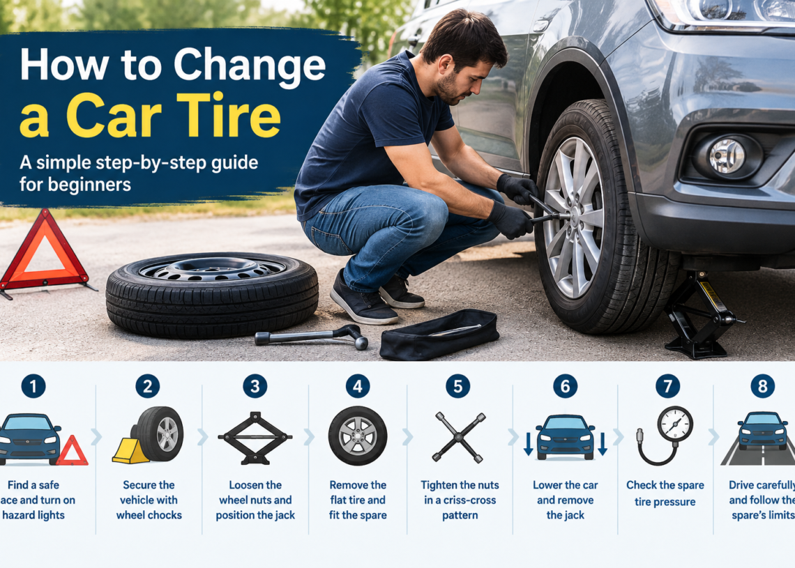 how to change car tire